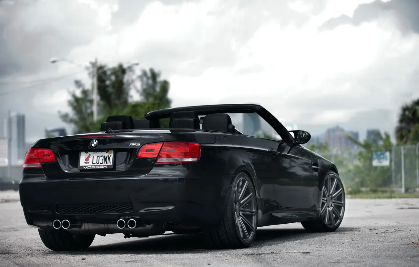 Photo wallpaper black, BMW, BMW, convertible, series, Vossen
