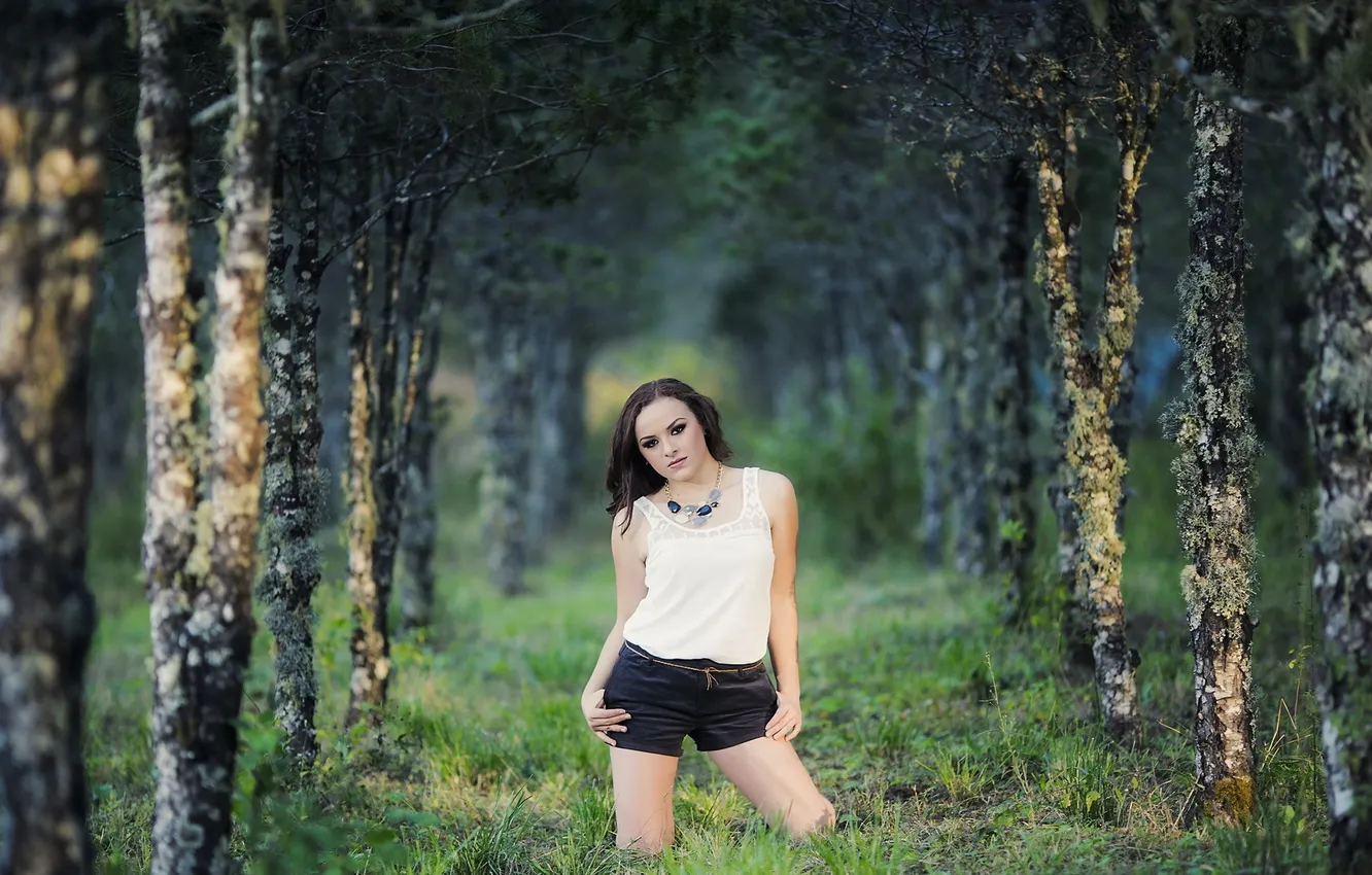 Photo wallpaper look, girl, background