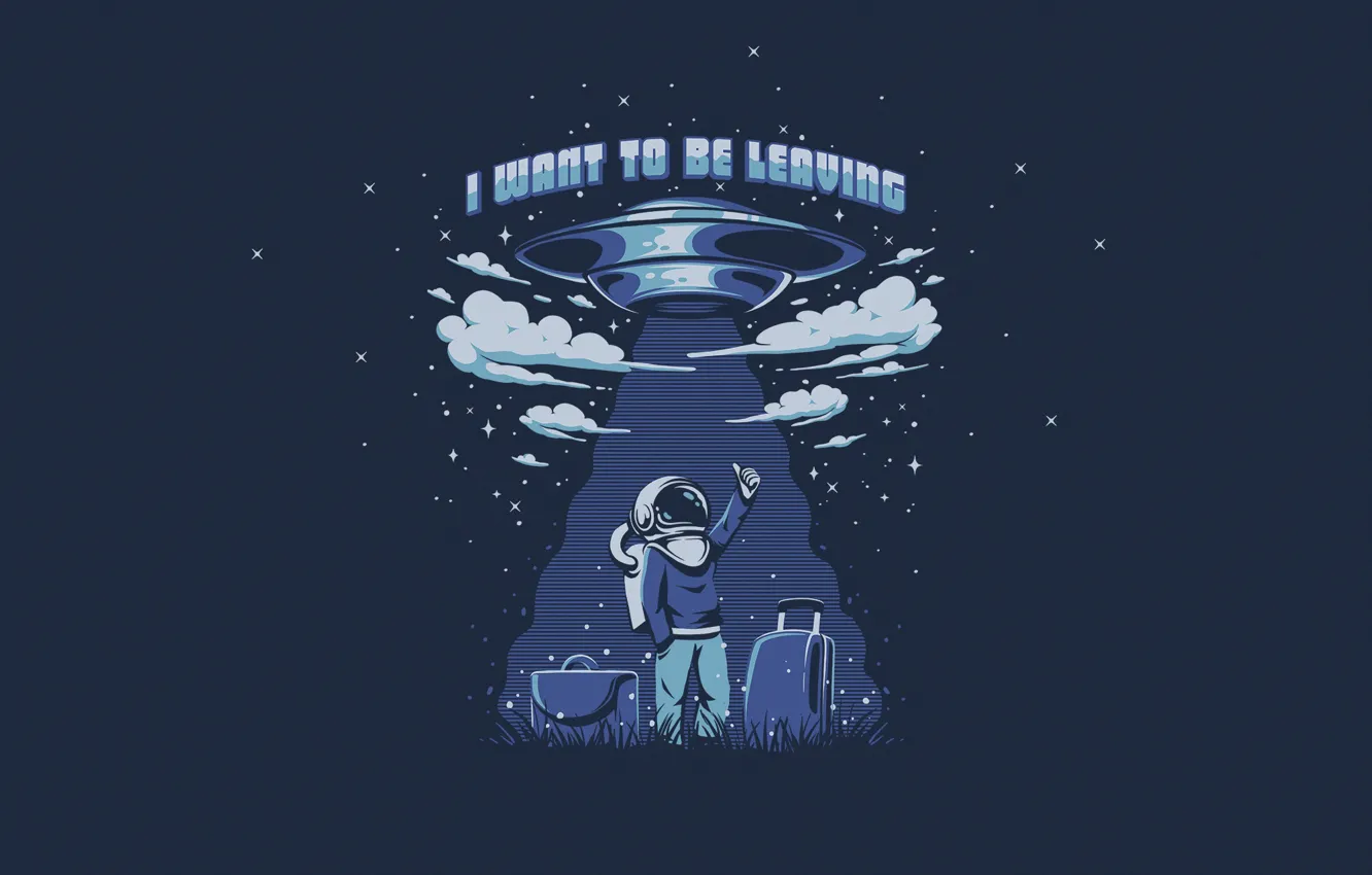 Photo wallpaper space, style, background, fiction, people, UFO, minimalism, the suit