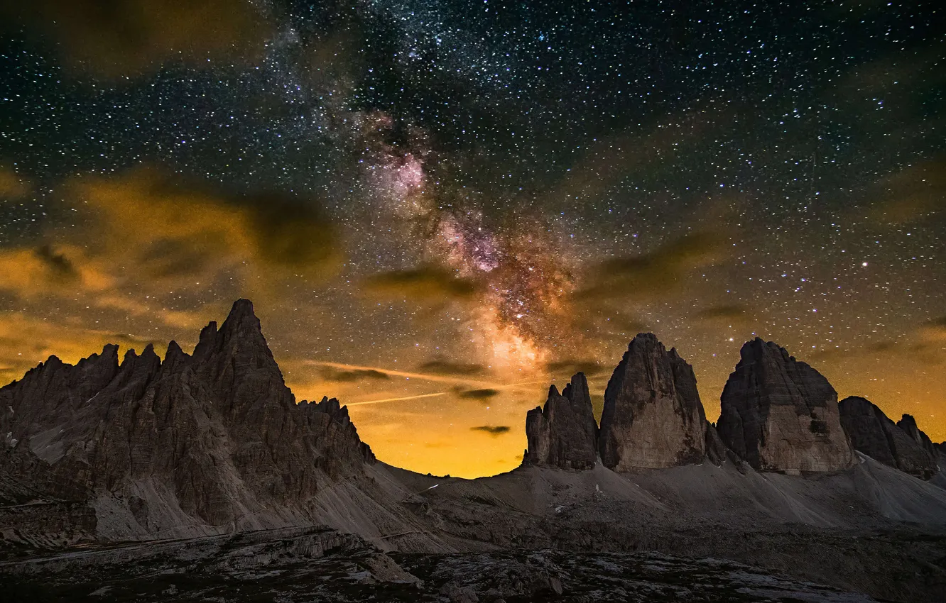 Photo wallpaper Italy, tremontana, lavaredo