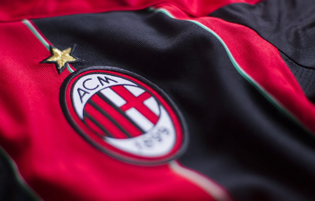 Photo wallpaper wallpaper, logo, football, ac milan, Sport, t-shirt