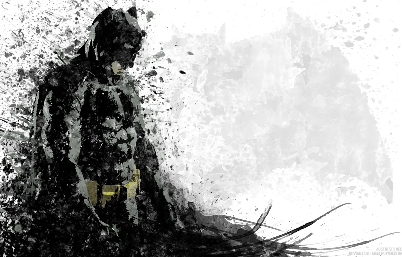 Photo wallpaper Batman, DC Comics, Splatter Art, Batfleck