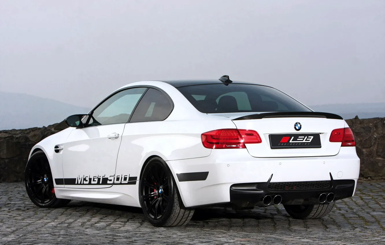 Photo wallpaper White, BMW, Street, BMW, GT 500, Coupe, Rear view