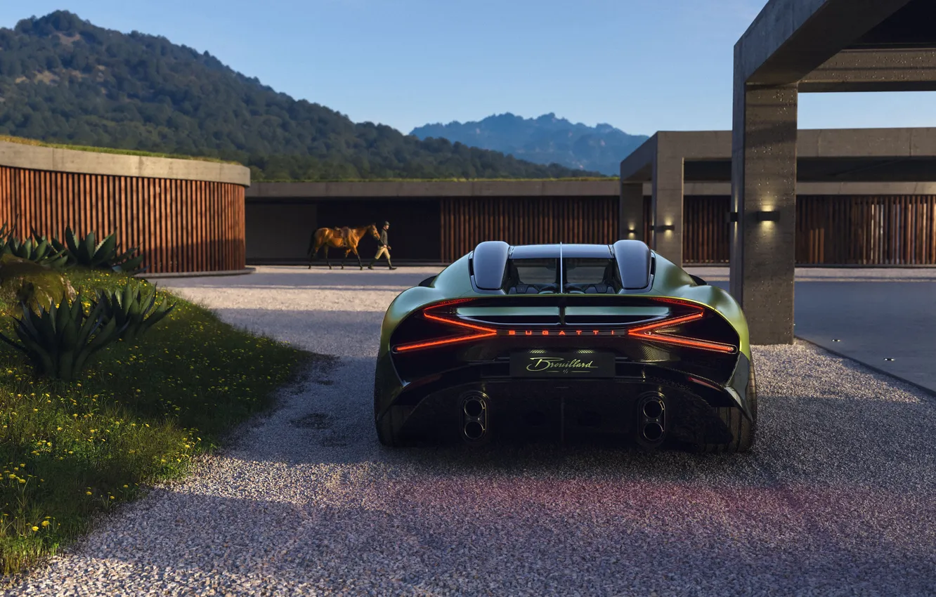 Photo wallpaper coupe, Bugatti, Coupe, hypercar, Hypercar, the only instance, brouillard, 2025