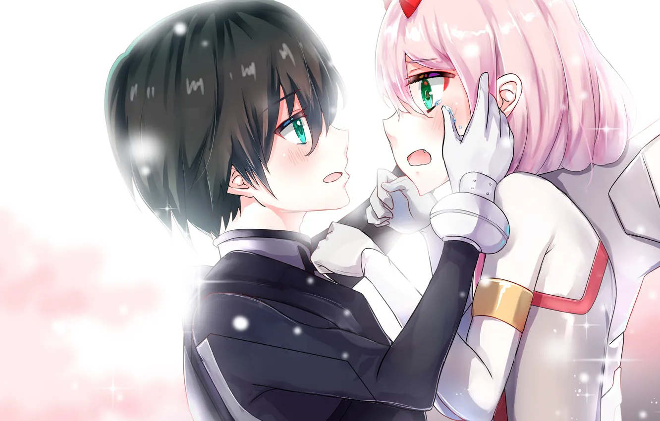 Photo wallpaper pair, two, Darling In The Frankxx, Cute in France