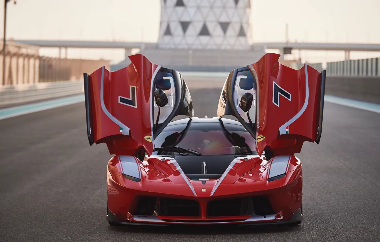 Photo wallpaper Ferrari, FXX, butterfly doors, Ferrari FXX-K