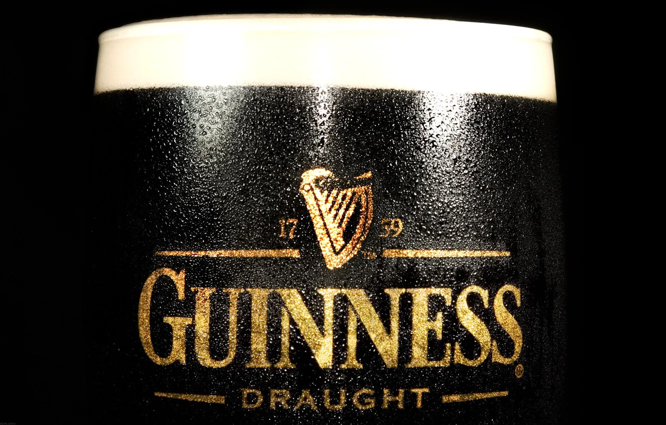 Photo wallpaper black, beer, guinness