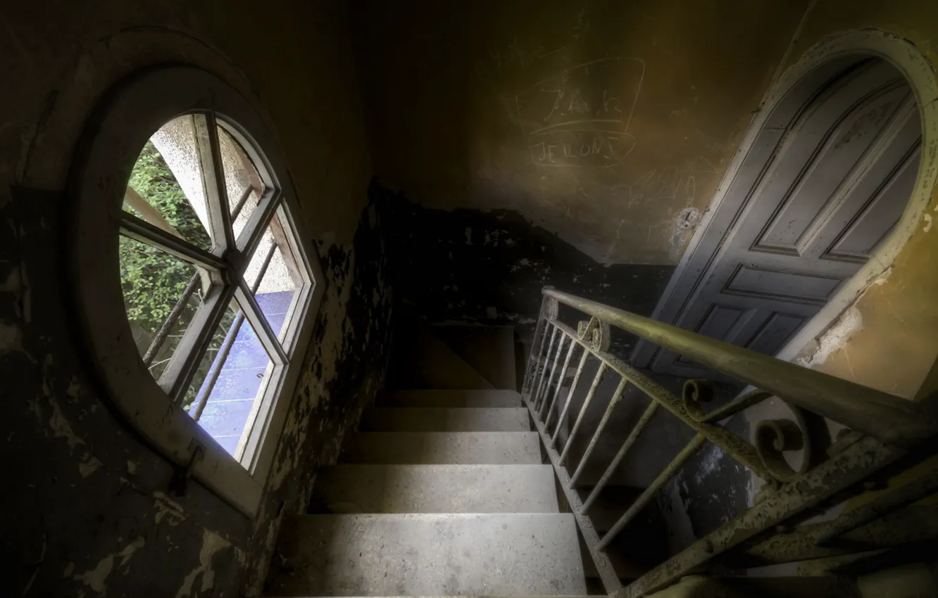 Photo wallpaper background, wall, ladder