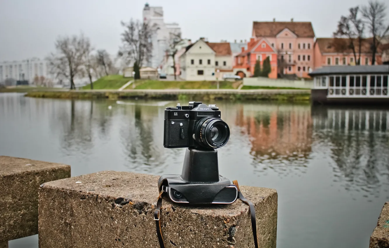 Photo wallpaper the camera, USSR, camera, Zenit, Trinity Suburb, Belarus, Minsk, Zenit-11