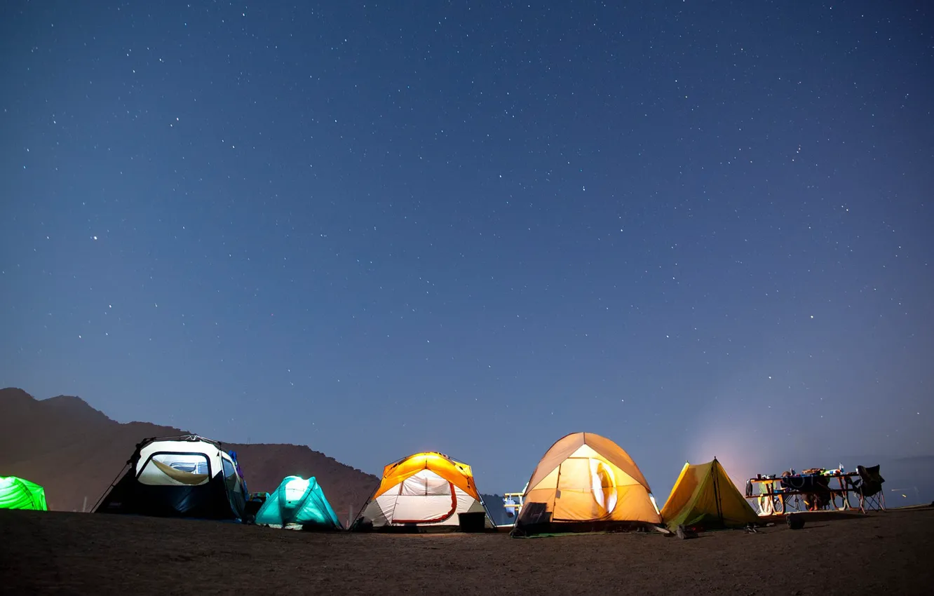 Photo wallpaper the sky, stars, night, tent, California, Kemp, Santa Catalina Island, Campground