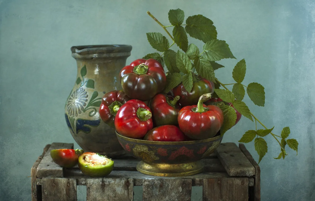 Photo wallpaper pepper, pitcher, vegetables