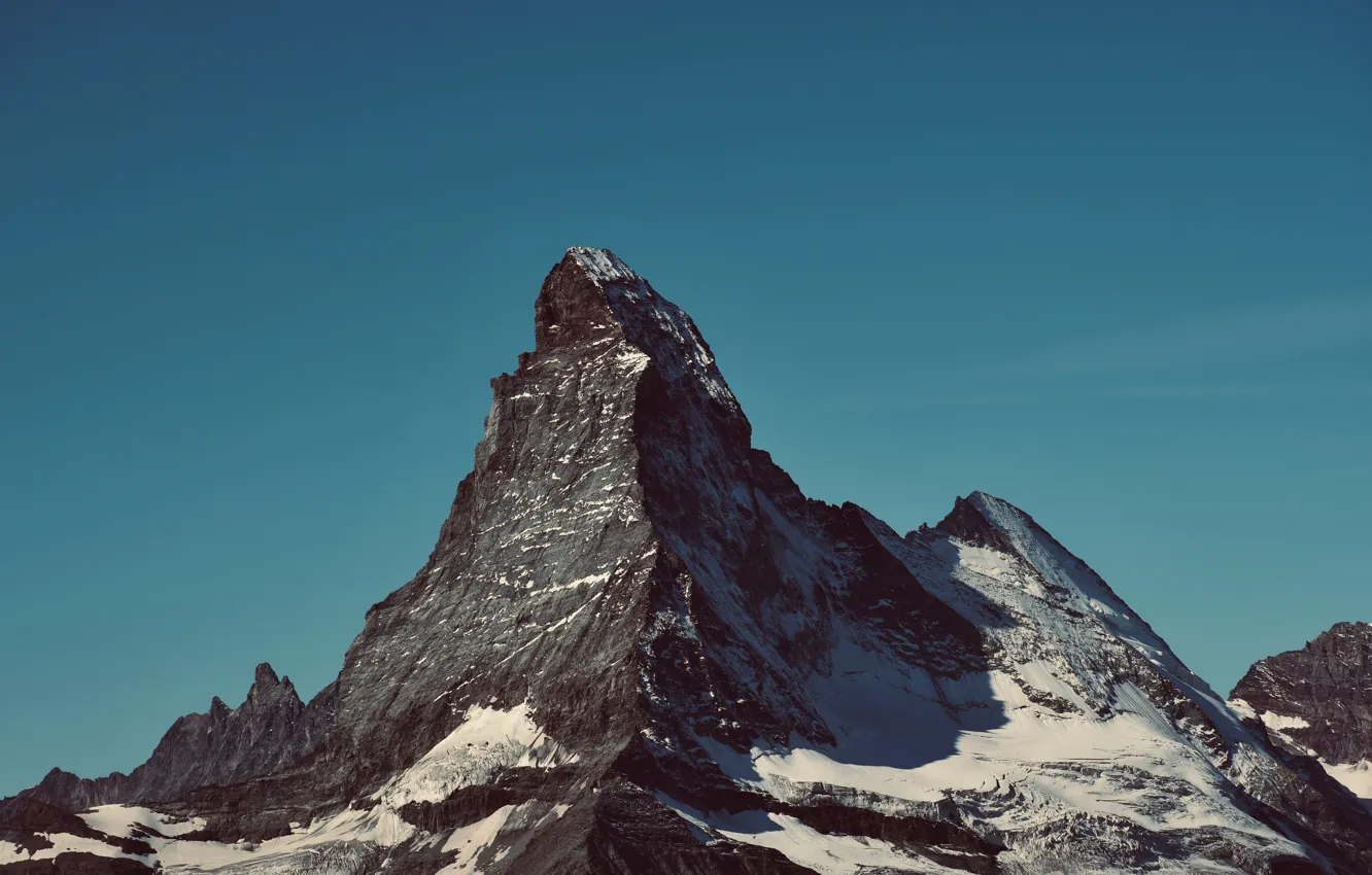 Photo wallpaper winter, the sky, snow, mountains, nature, rocks, Switzerland, Alps