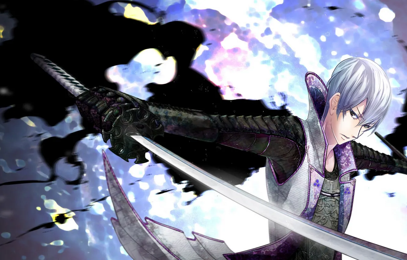 Photo wallpaper sword, katana, samurai, guy, Sengoku Basara, The Era Of Unrest