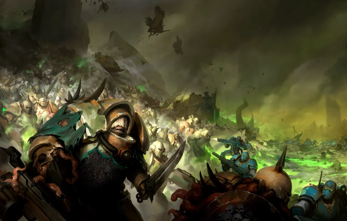 Photo wallpaper demon, chaos, Warhammer 40 000, Death Guard, plate, Nurgle