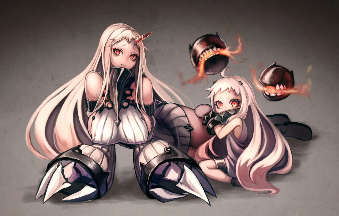 Photo wallpaper look, girl, pose, magic, surprise, girl, art, kantai collection