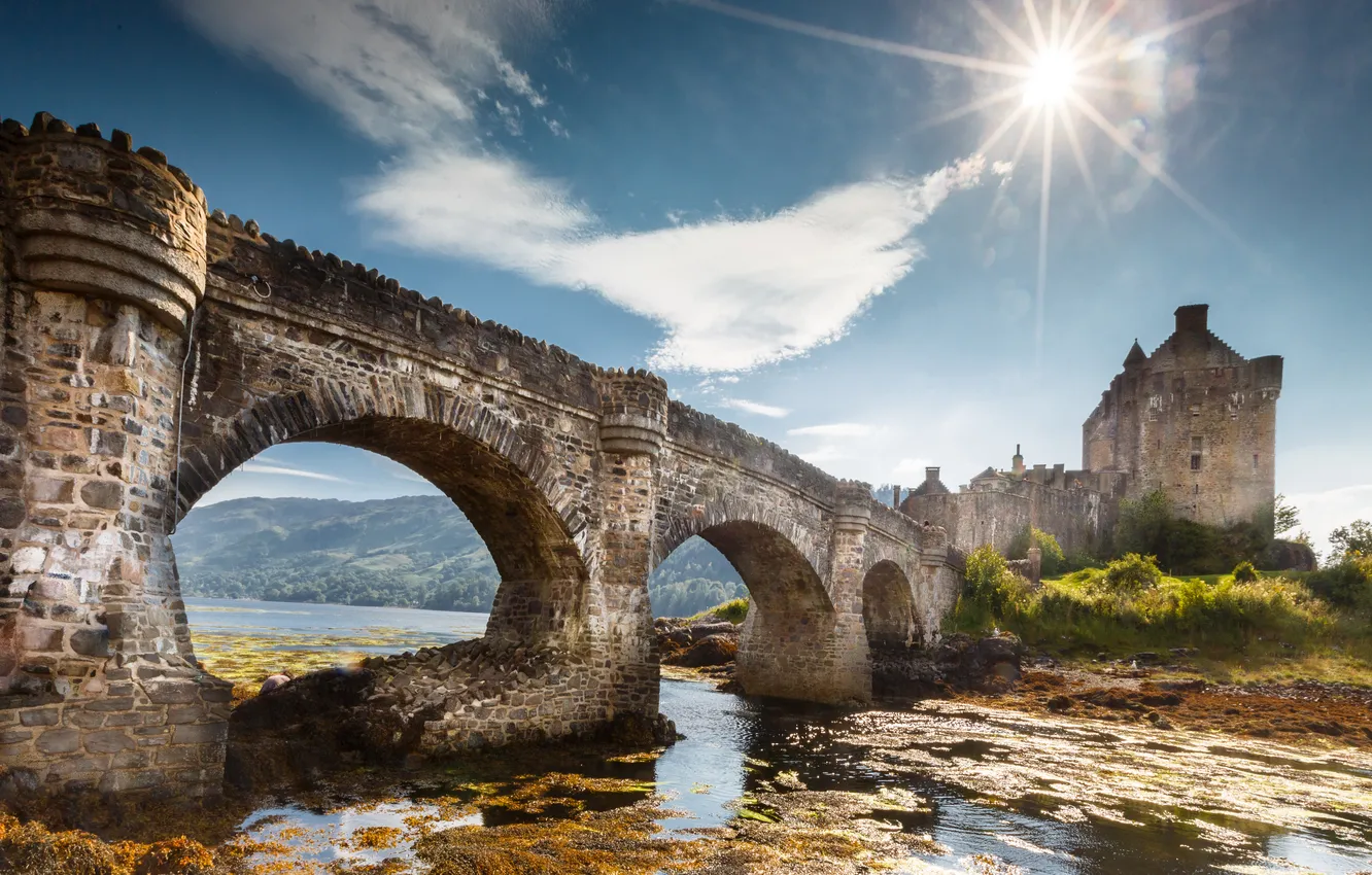 Photo wallpaper Scotland, castle, Eilean Donan