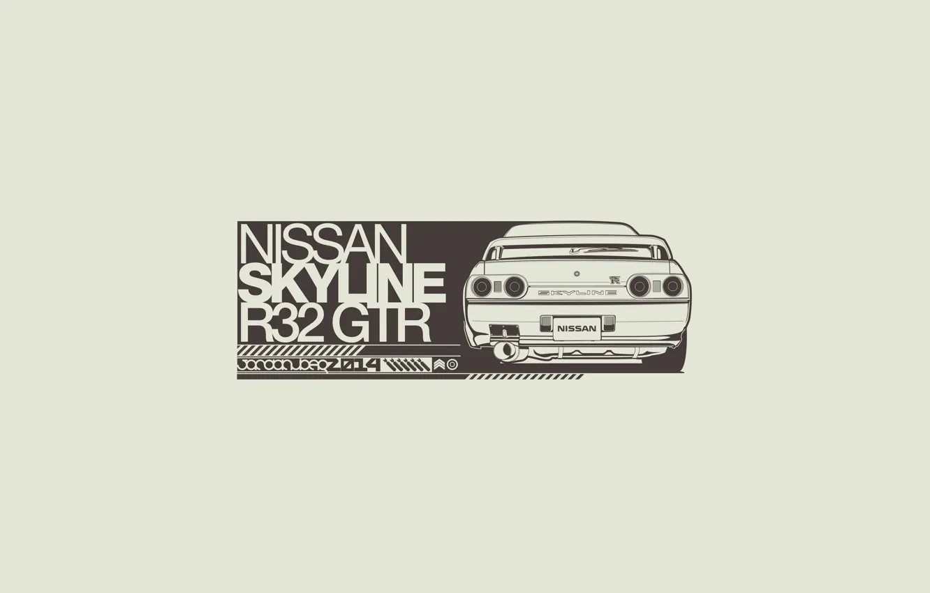 Photo wallpaper Figure, Nissan, Nissan, GT-R, Art, R32, Skyline, Skyline