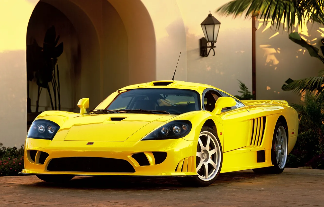 Photo wallpaper Yellow, Sport, Saleen