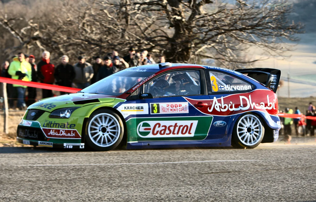 Photo wallpaper Ford, Ford, Focus, Hirvonen, WRC, Rally, Rally, Focus