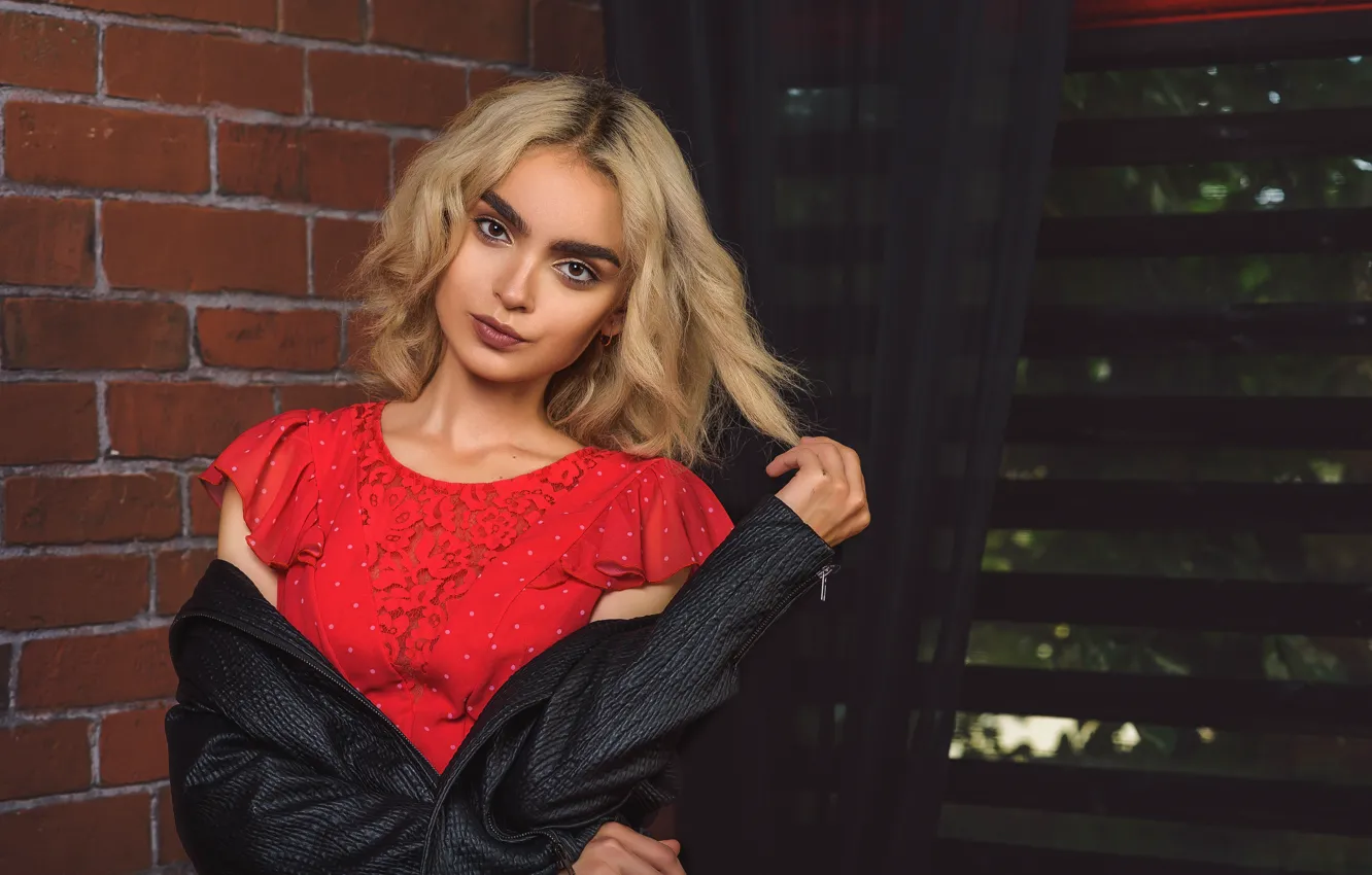 Photo wallpaper look, girl, blonde