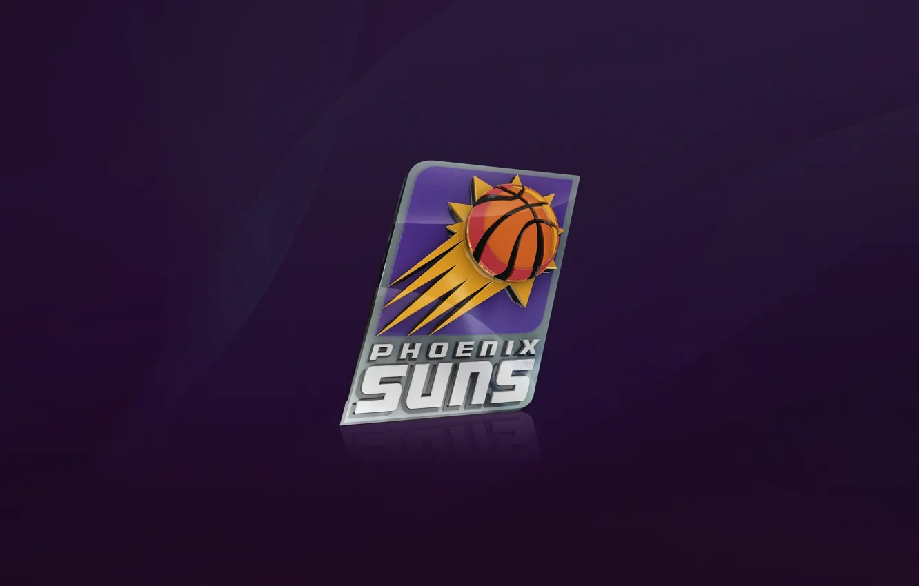 Photo wallpaper purple, background, logo, Basketball, Phoenix, Phoenix Suns
