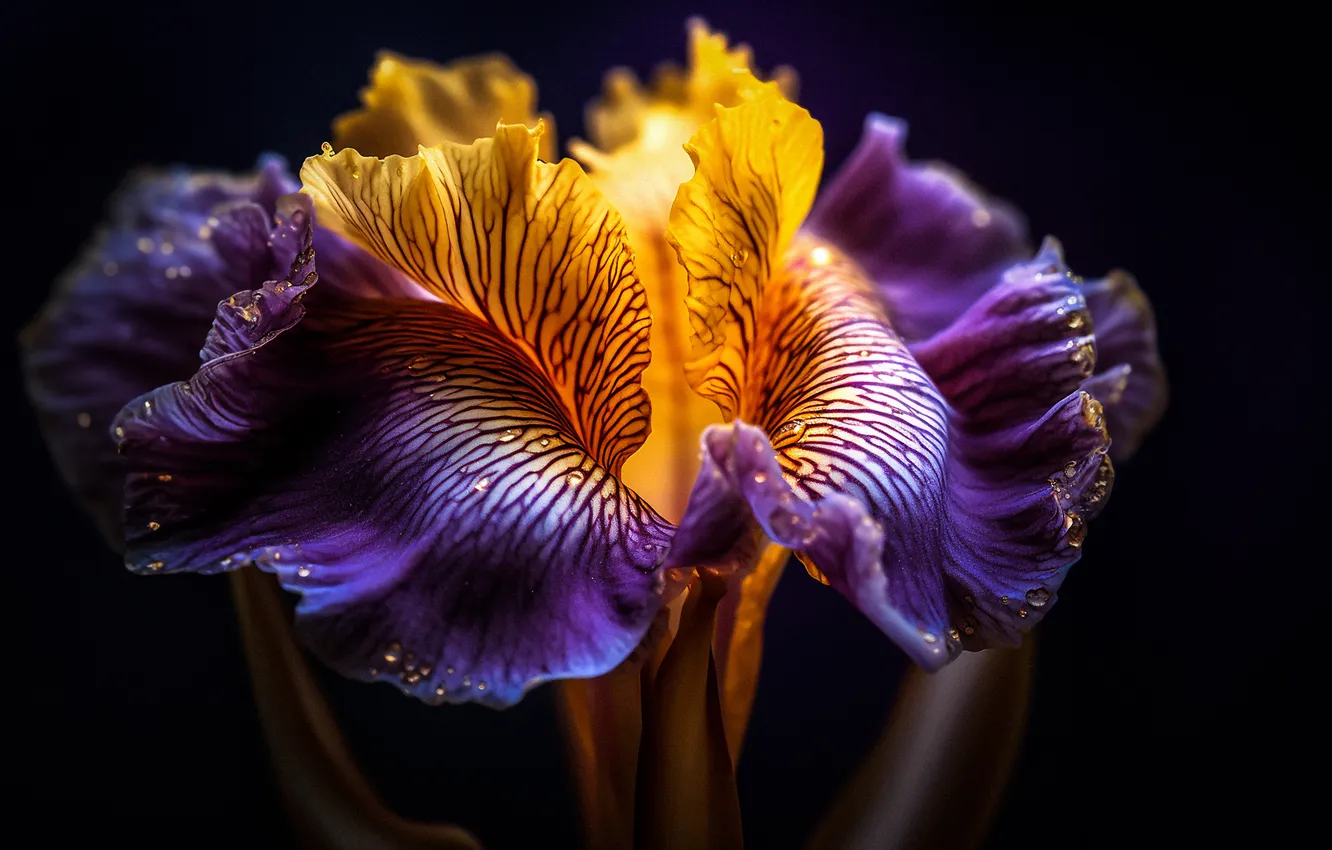 Photo wallpaper flower, purple, Dark Aesthetic