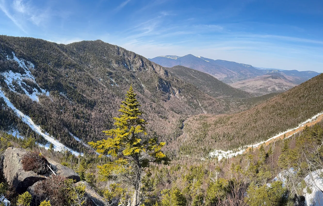 Photo wallpaper mountains, USA, New Hampshire