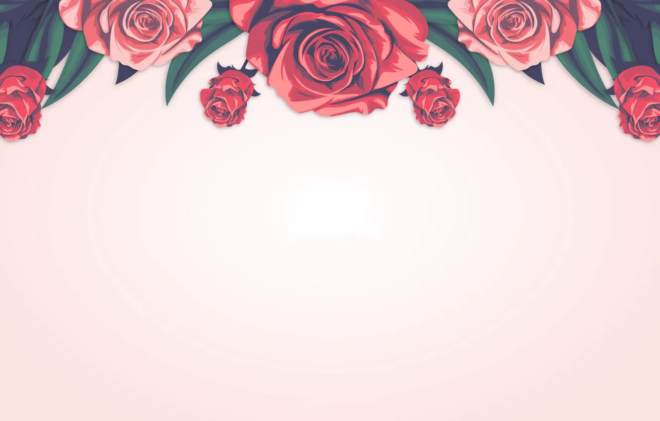 Photo wallpaper flowers, roses, texture, clean space