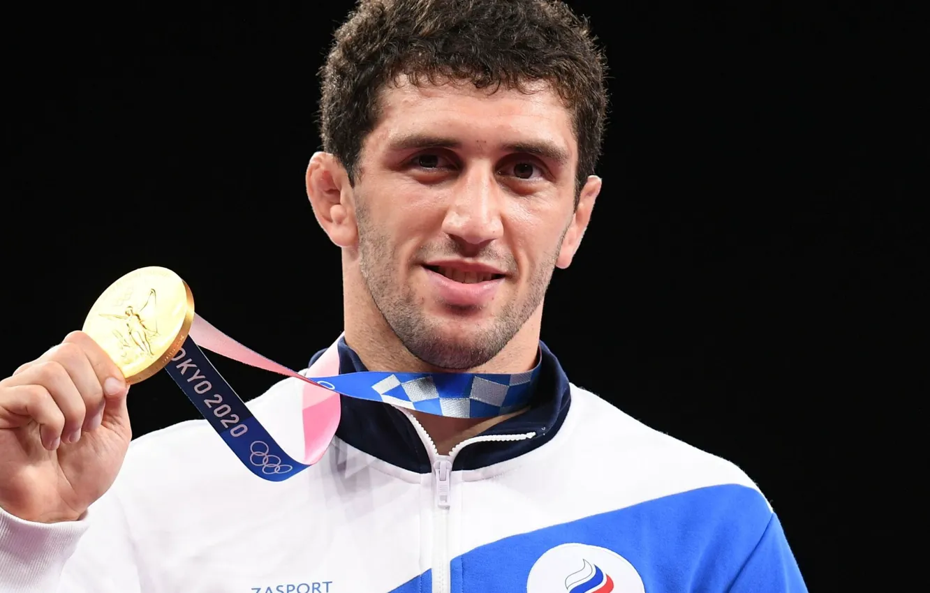 Photo wallpaper male, Olympic champion, Alania, iron, Zaurbek Sidakov