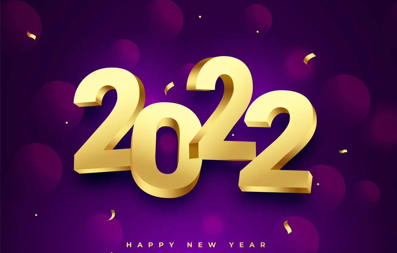 Photo wallpaper background, gold, new year, figures, golden, New Year, purple, decoration