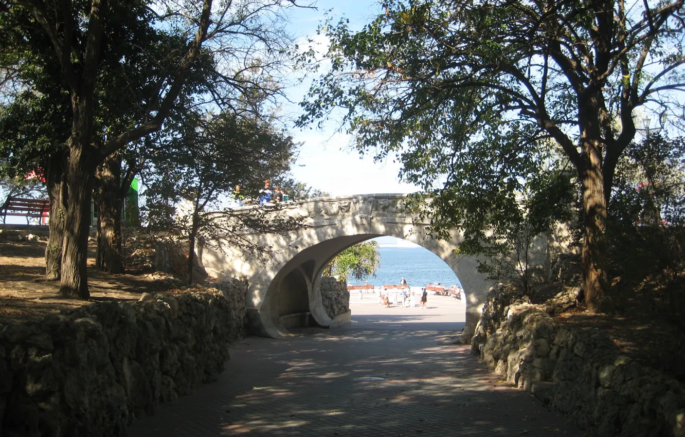 Photo wallpaper bridge, Crimea, Sevastopol