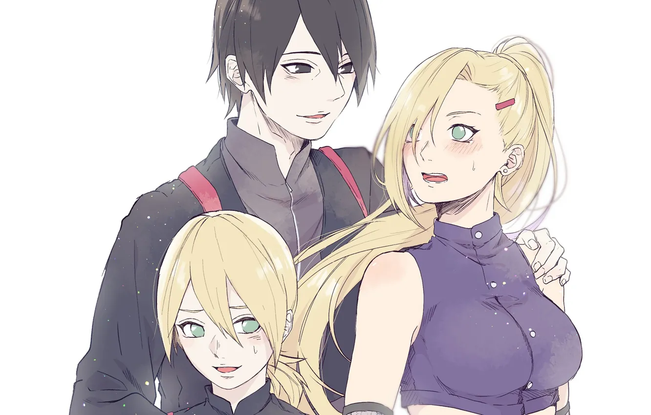 Photo wallpaper boy, family, Naruto, Naruto, son, parents, Ino Yamanaka, SAI