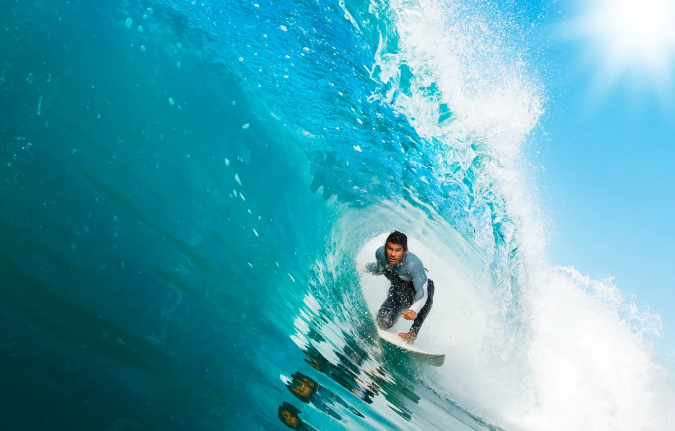 Photo wallpaper water, surfing, wave, beatiful, sport.