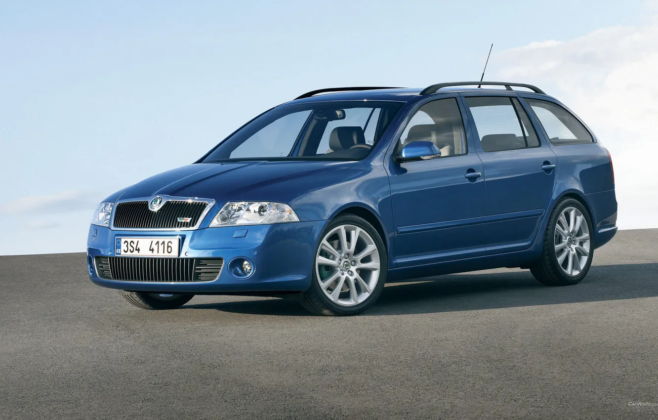 Photo wallpaper machine, auto, blue, Skoda, universal, Skoda, Octavia, Octavia