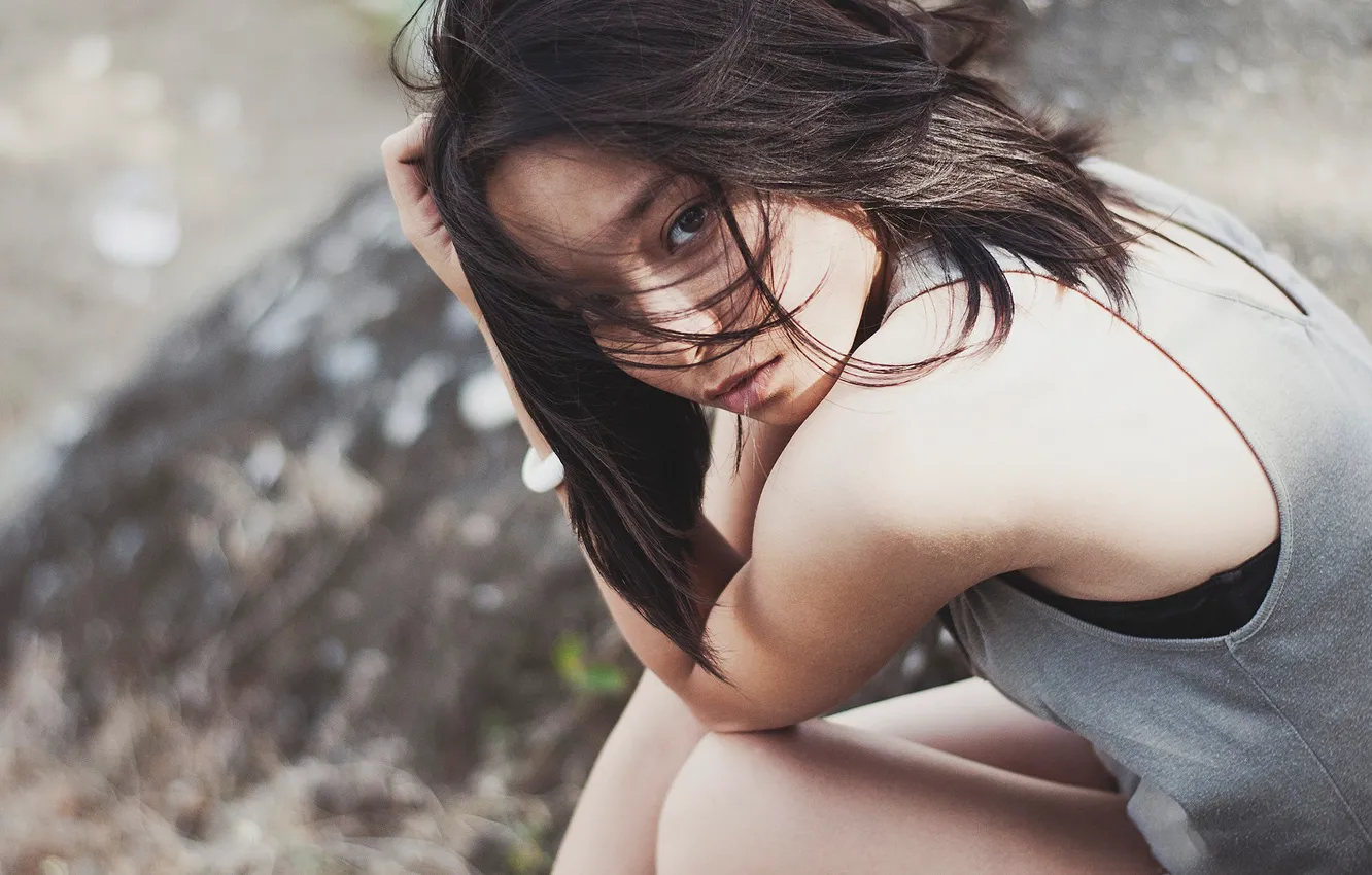 Photo wallpaper girl, model, Asian
