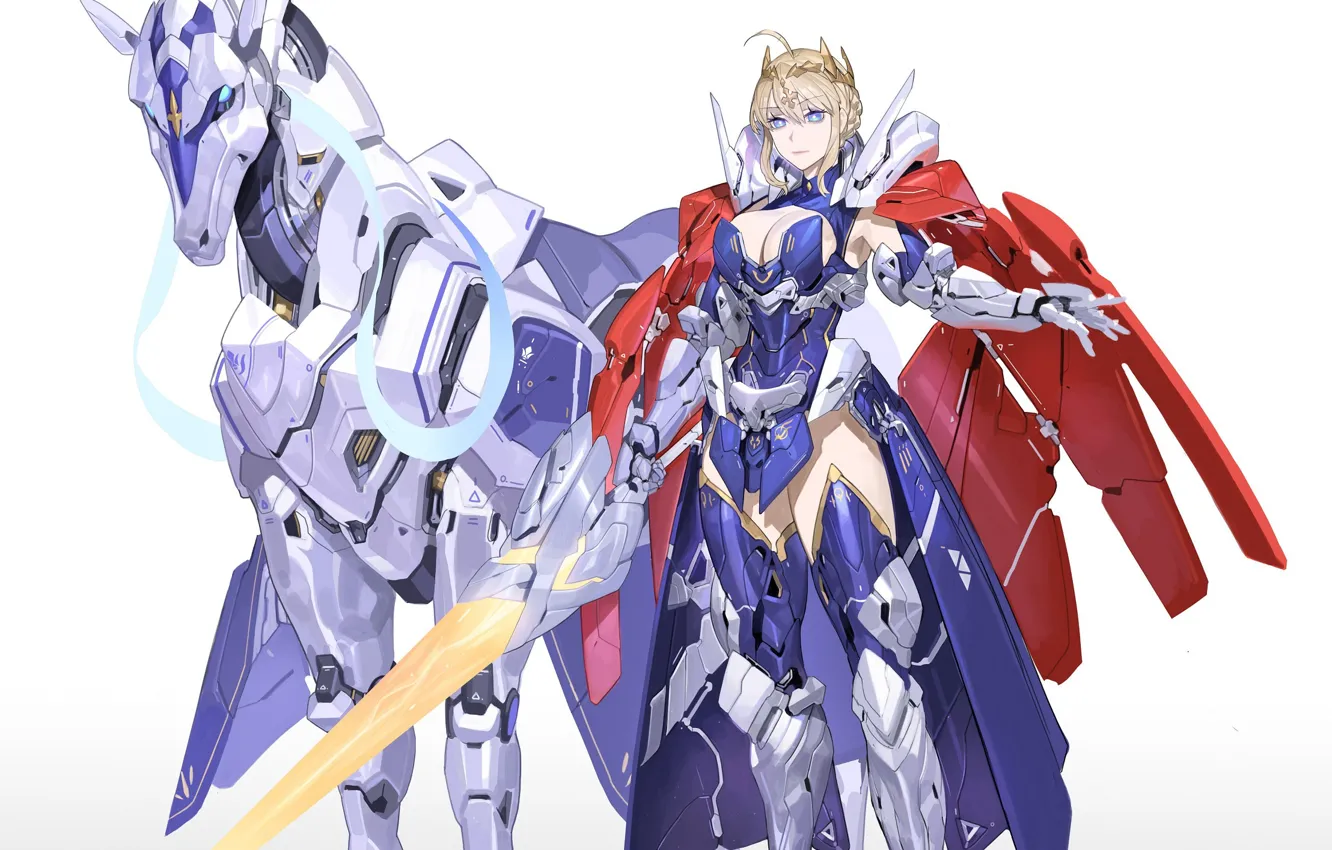Photo wallpaper girl, weapons, sword, armor, knight, Fate / Grand Order, The destiny of a great campaign, …