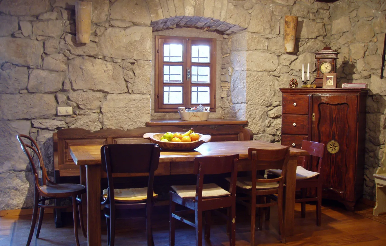 Photo wallpaper design, room, home, interior, dining room, Mediterranean style