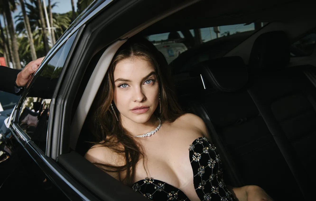 Photo wallpaper look, girl, pose, model, makeup, hairstyle, hair, in the car
