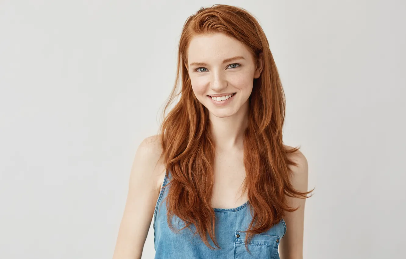 Photo wallpaper woman, beautiful, model, sweet, redhead, portrait, adorable, long-haired