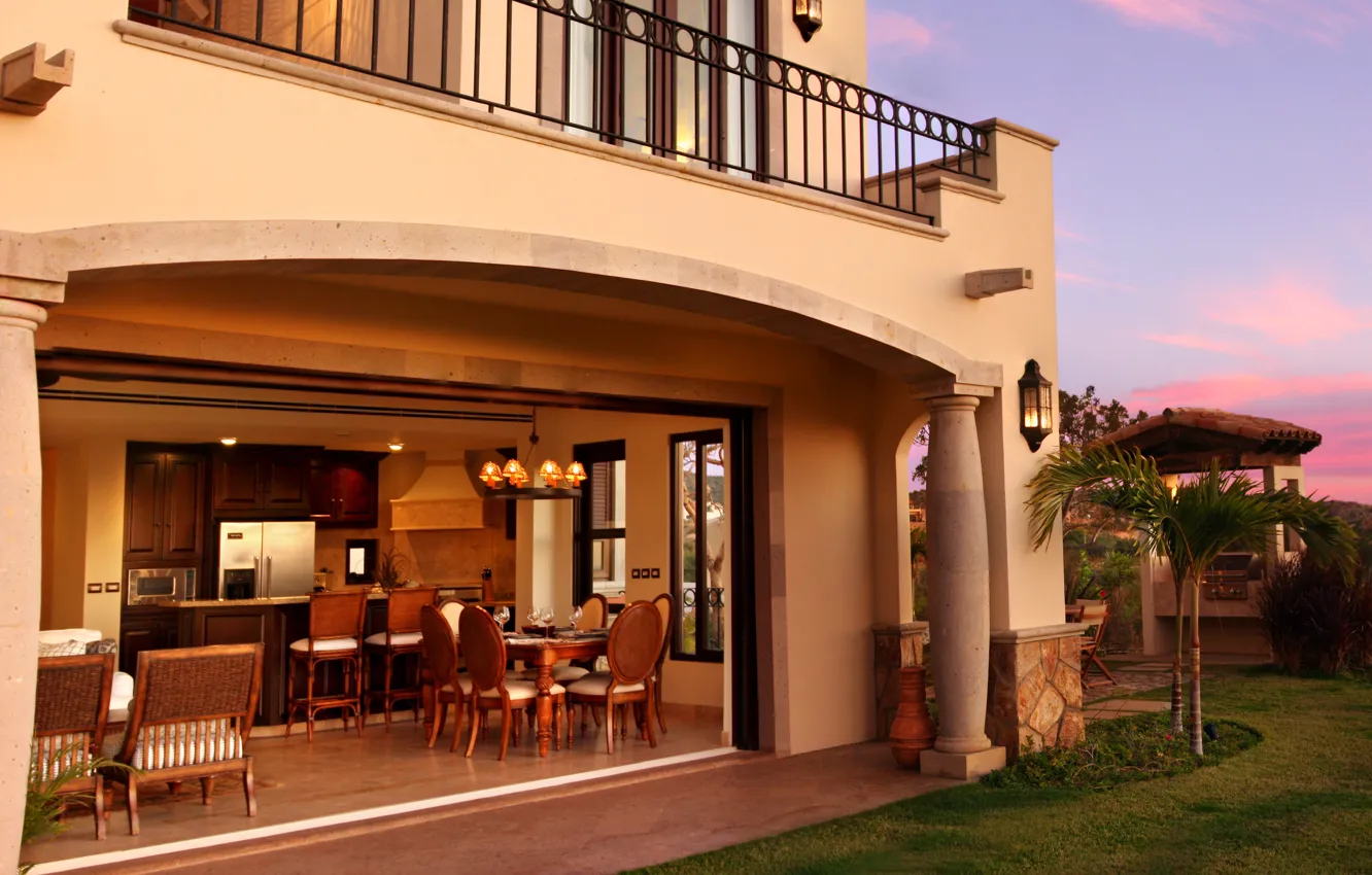 Photo wallpaper interior, villa, living space