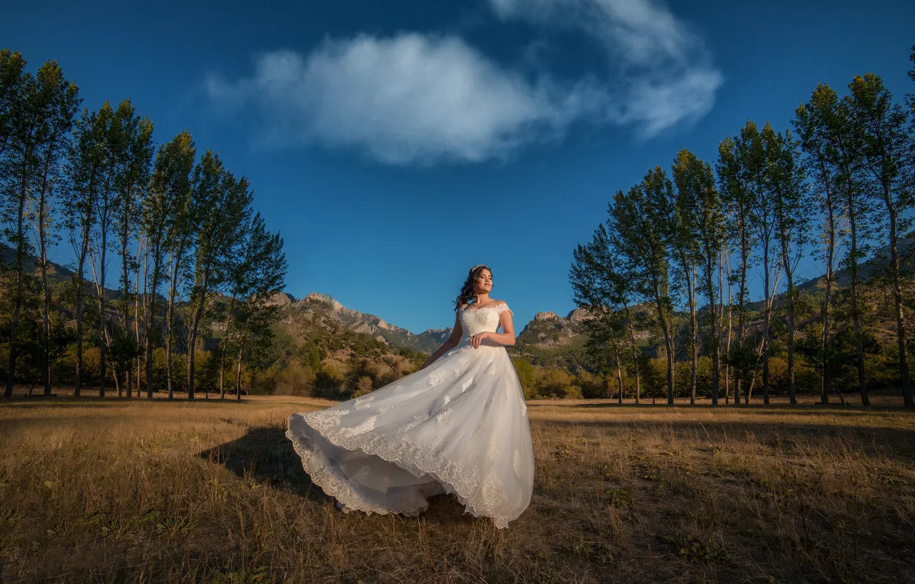 Photo wallpaper girl, dress, the bride, Arif Mounted