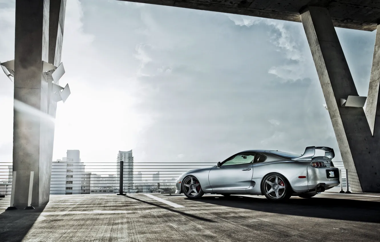 Photo wallpaper the sun, cars, Toyota, cars, Supra, auto wallpapers, car Wallpaper, Toyota
