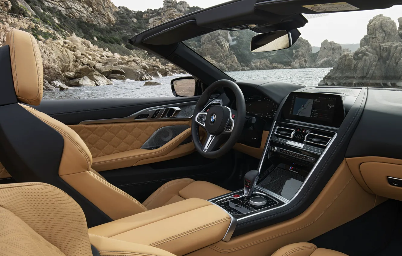 Photo wallpaper interior, BMW, convertible, 2019, BMW M8, M8, F91, M8 Competition Convertible