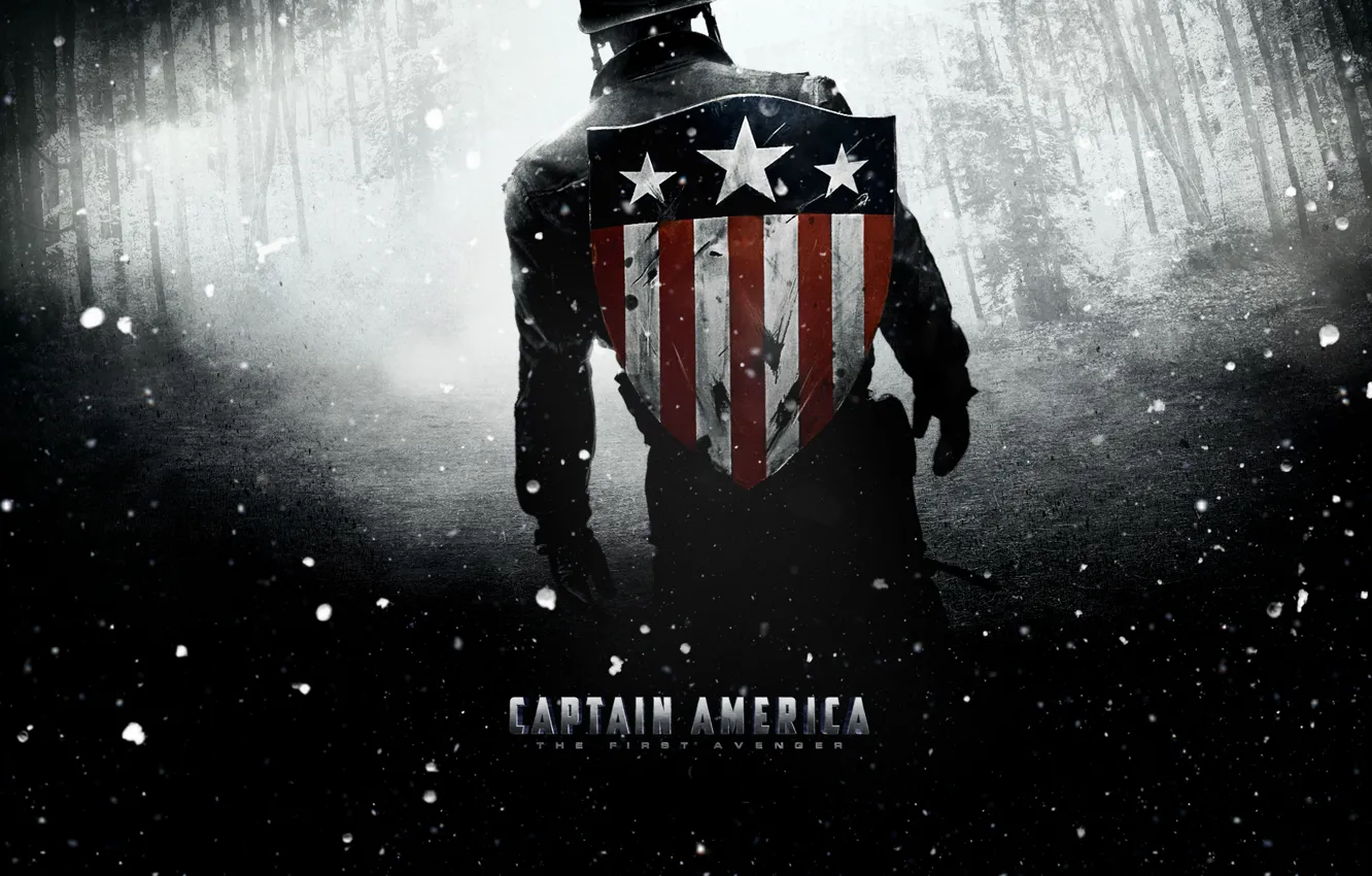 Photo wallpaper snow, movie, captain america, captain America, first avenger, the first avenger