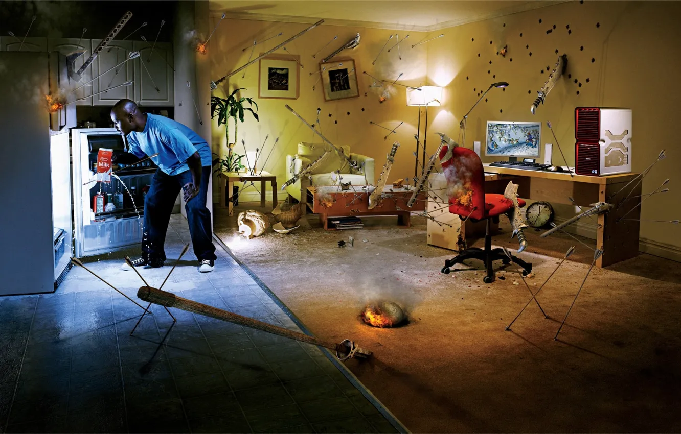 Photo wallpaper computer, the game, reality, almost