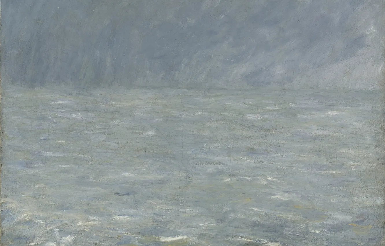 Photo wallpaper sea, oil, 1904, Kees van Board., Trouville, (Cloudy weather)
