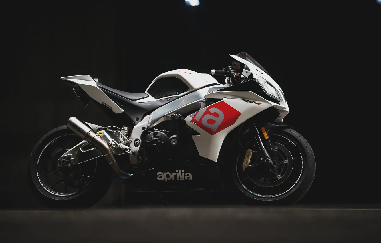 Photo wallpaper Aprilia, RSV4, White