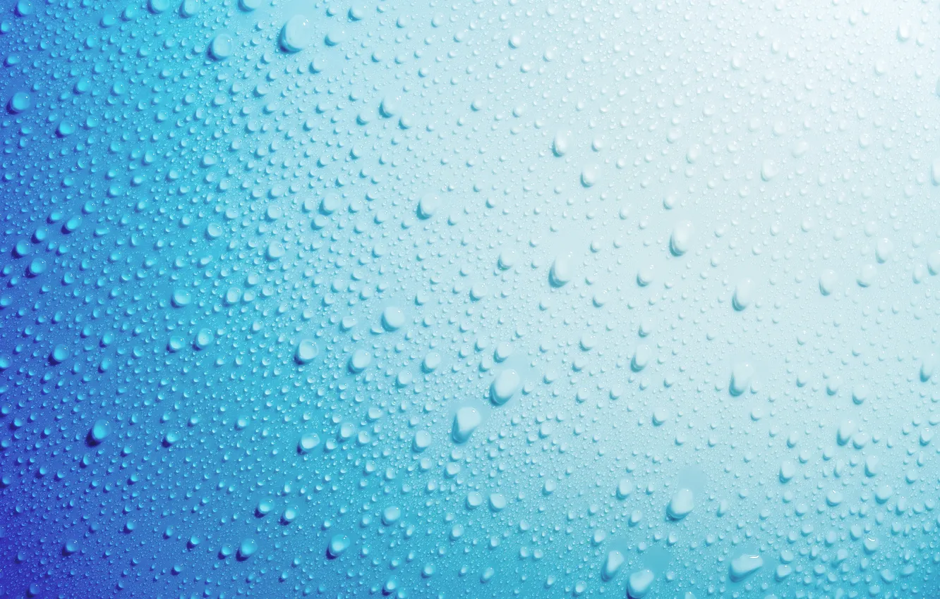 Photo wallpaper water, drops, background, rain, blue, water, background, drops