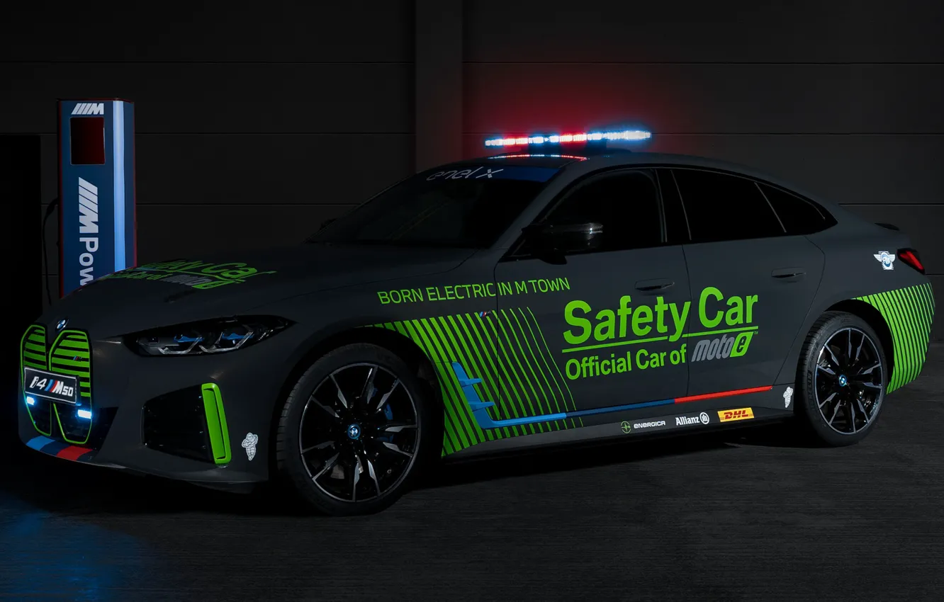 Photo wallpaper exterior, M50, BMW i4, MotoE Safety Car, BMW i4 M50 MotoE Safety Car