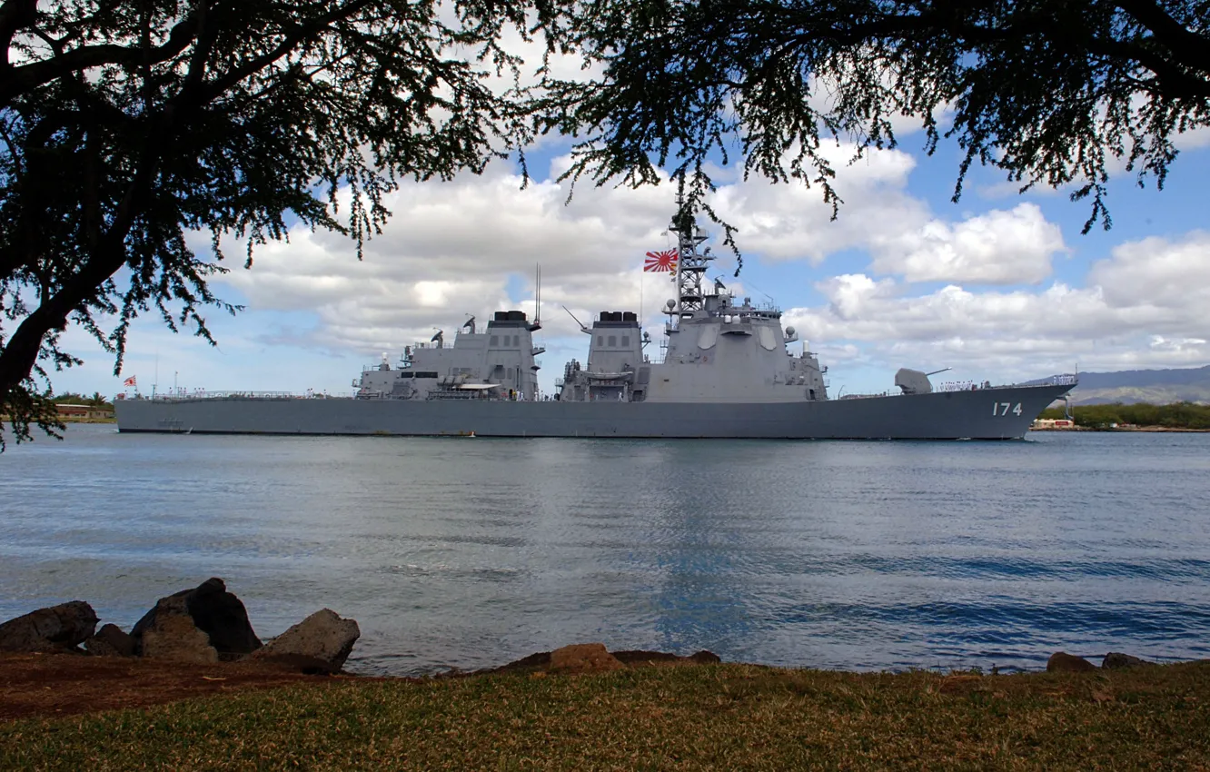Photo wallpaper Japan, destroyer, js kirishima